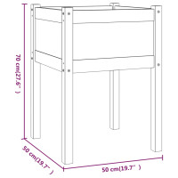 Produktbild för Odlingslådor 2 st 50x50x70 cm massiv furu