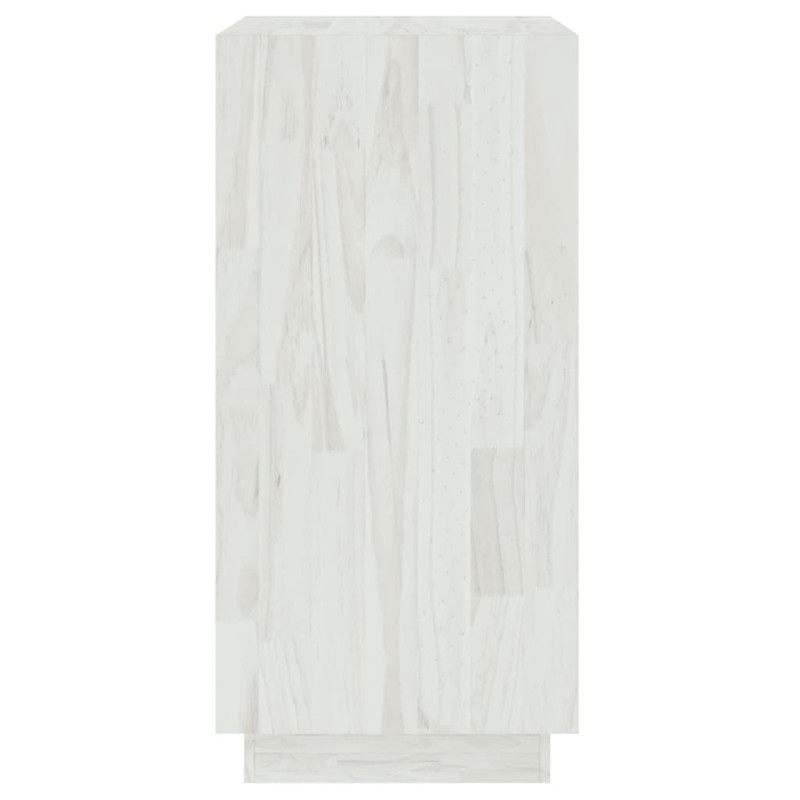 Produktbild för Bokhylla vit 40x35x71 cm massiv furu