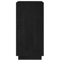 Produktbild för Bokhylla svart 40x35x71 cm massiv furu