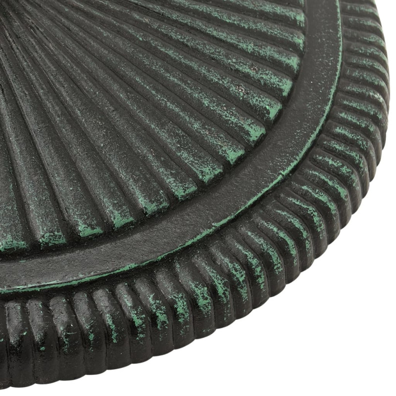 Produktbild för Parasollfot grön 45x45x30 cm gjutjärn