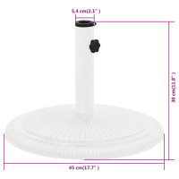 Produktbild för Parasollfot vit 45x45x30 cm gjutjärn