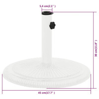Produktbild för Parasollfot vit 45x45x30 cm gjutjärn
