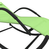 Produktbild för Gungande solsäng grön stål och textilene