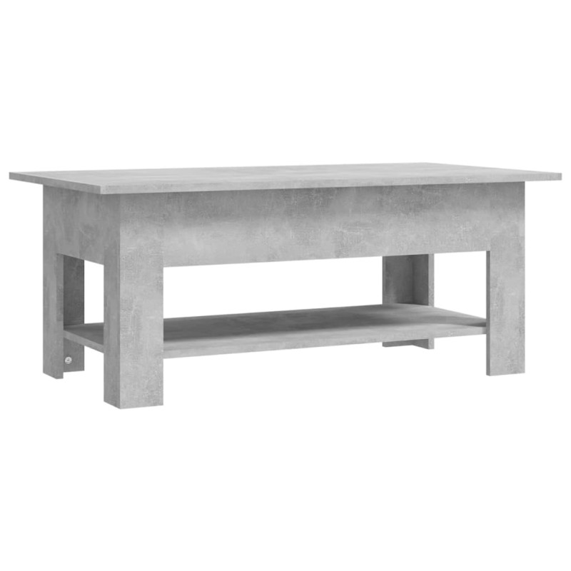 Produktbild för Soffbord betonggrå 102x55x42 cm spånskiva