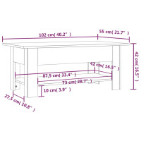 Miniatyr av produktbild för Soffbord betonggrå 102x55x42 cm spånskiva
