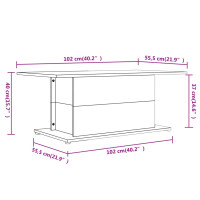Produktbild för Soffbord sonoma-ek 102x55,5x40 cm konstruerat trä