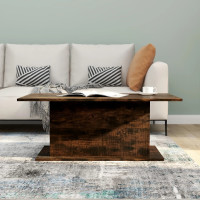 Produktbild för Soffbord rökfärgad ek 102x55,5x40 cm konstruerat trä