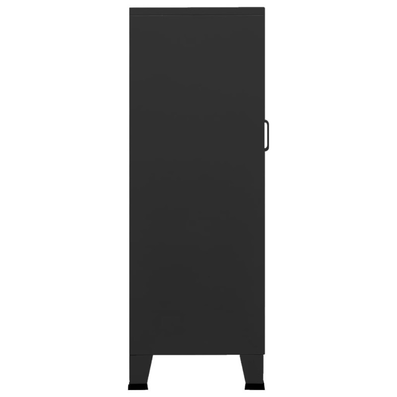 Produktbild för Industriellt förvaringsskåp svart 70x40x115 cm metall