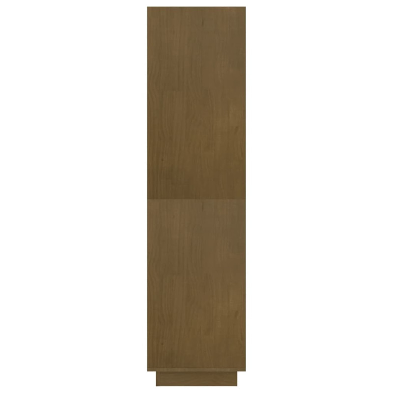 Produktbild för Bokhylla/rumsavdelare honungsbrun 80x35x135 cm massiv furu