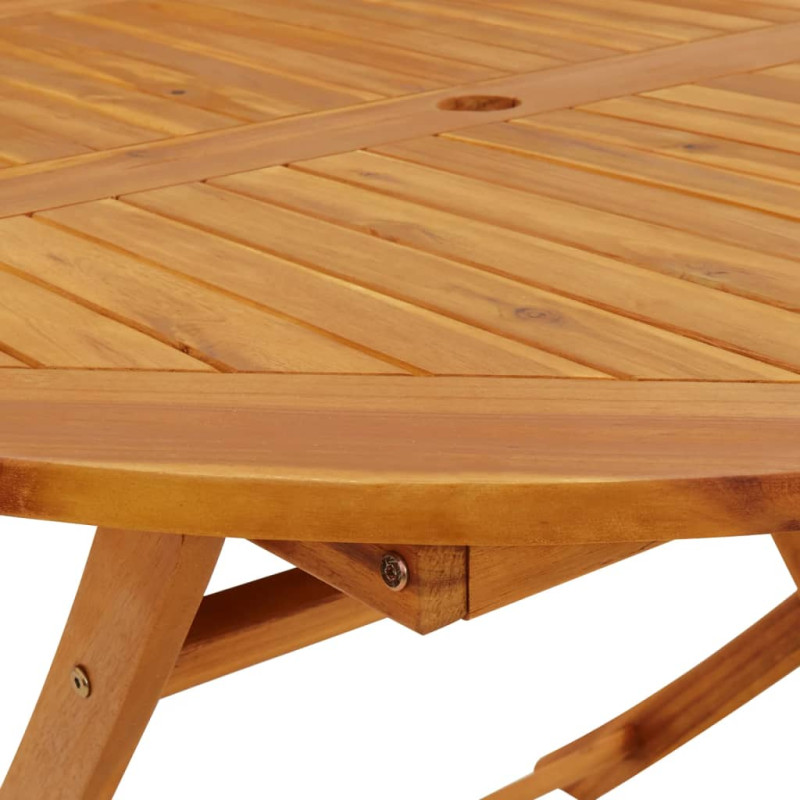 Produktbild för Hopfällbart trädgårdsbord 110 cm massivt akaciaträ