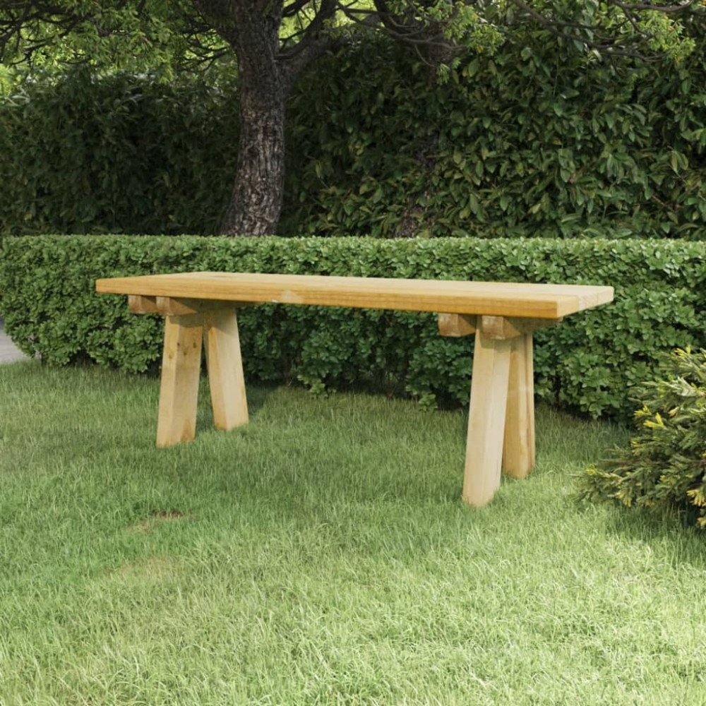 Produktbild för Trädgårdsbänk 110 cm massiv impregnerad furu