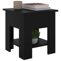 Produktbild för Soffbord svart 40x40x45 cm konstruerat trä