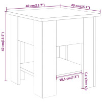 Produktbild för Soffbord betonggrå 40x40x42 cm konstruerat trä