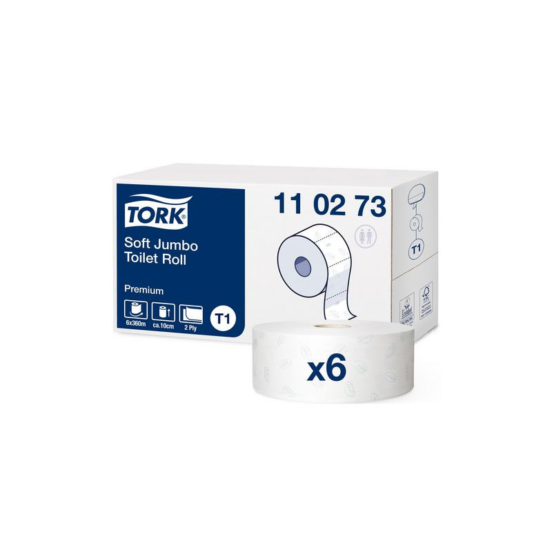 Produktbild för Toalettpapper TORK Pre T1 2-lag 360m