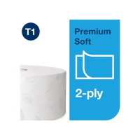 Produktbild för Toalettpapper TORK Pre T1 2-lag 360m
