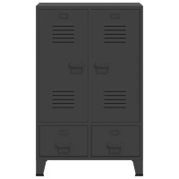 Produktbild för Industriell garderob antracit 67x35x107 cm stål