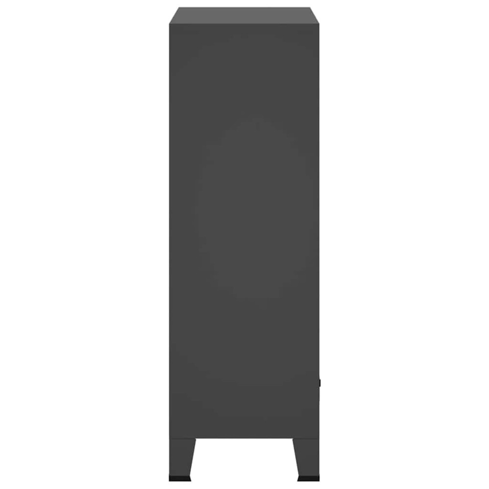 Produktbild för Industriell garderob antracit 67x35x107 cm stål