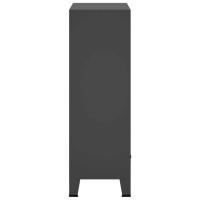 Produktbild för Industriell garderob antracit 67x35x107 cm stål