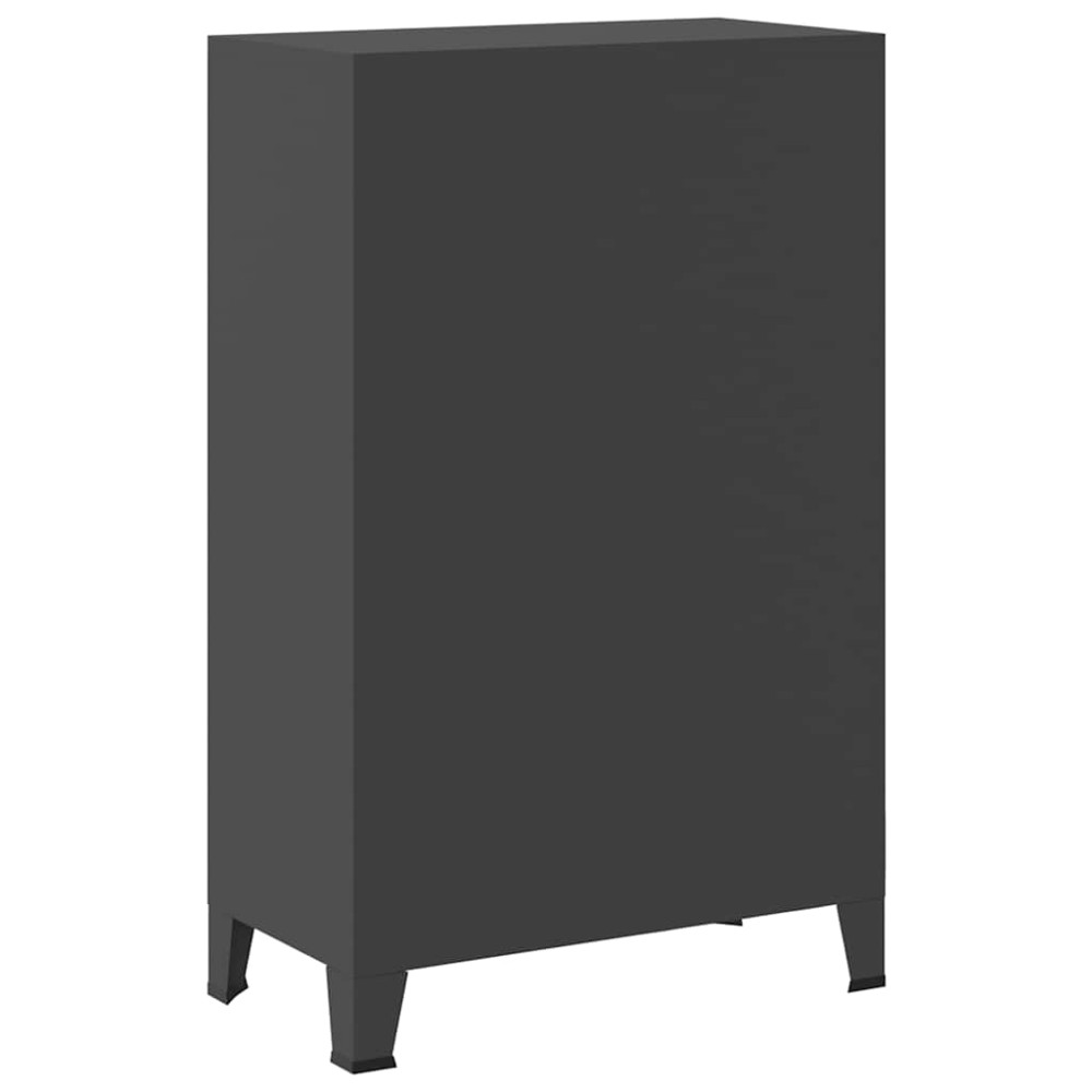 Produktbild för Industriell garderob antracit 67x35x107 cm stål