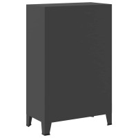 Produktbild för Industriell garderob antracit 67x35x107 cm stål