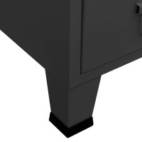 Produktbild för Industriell garderob antracit 67x35x107 cm stål