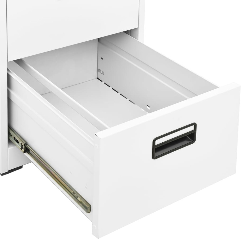 Produktbild för Dokumentskåp vit 46x62x72,5 cm stål