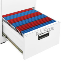 Produktbild för Dokumentskåp vit 46x62x72,5 cm stål