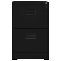 Produktbild för Dokumentskåp svart 46x62x72,5 cm stål