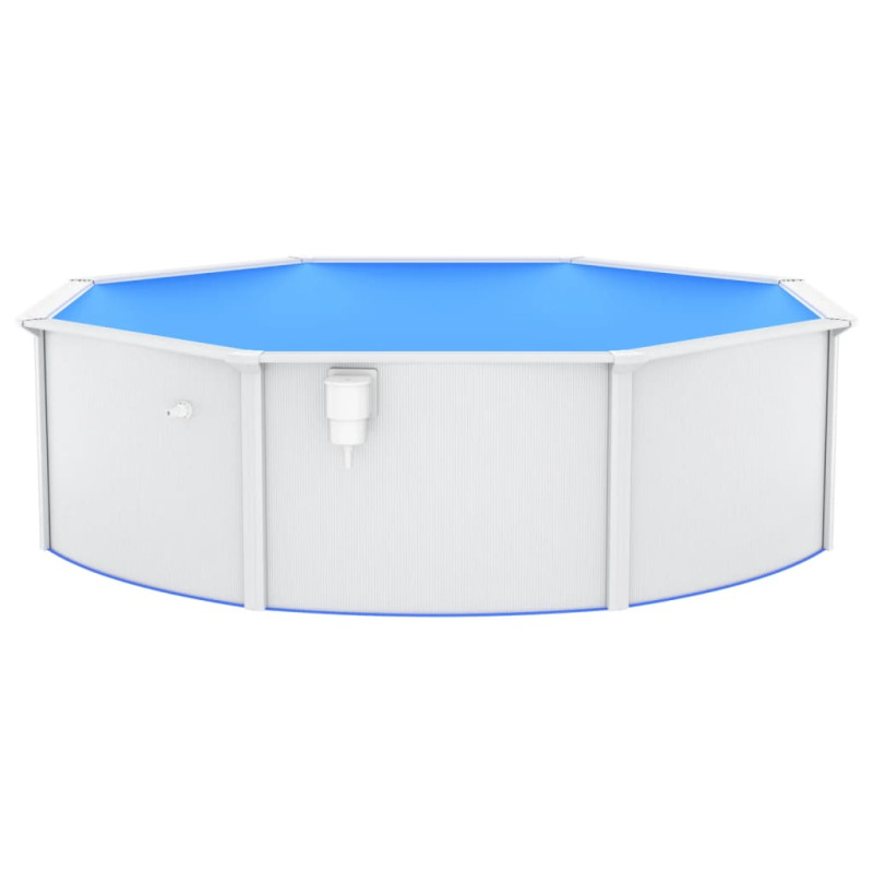 Produktbild för Pool med stålväggar 460x120 cm vit