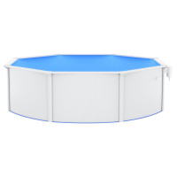 Miniatyr av produktbild för Pool med stålväggar 460x120 cm vit