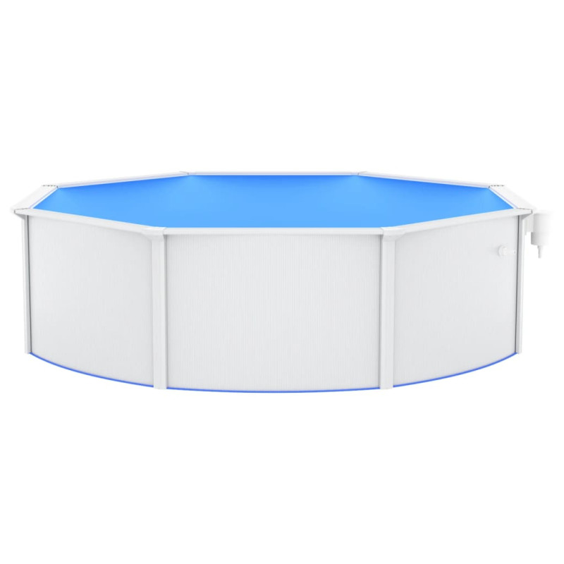Produktbild för Pool med stålväggar 460x120 cm vit