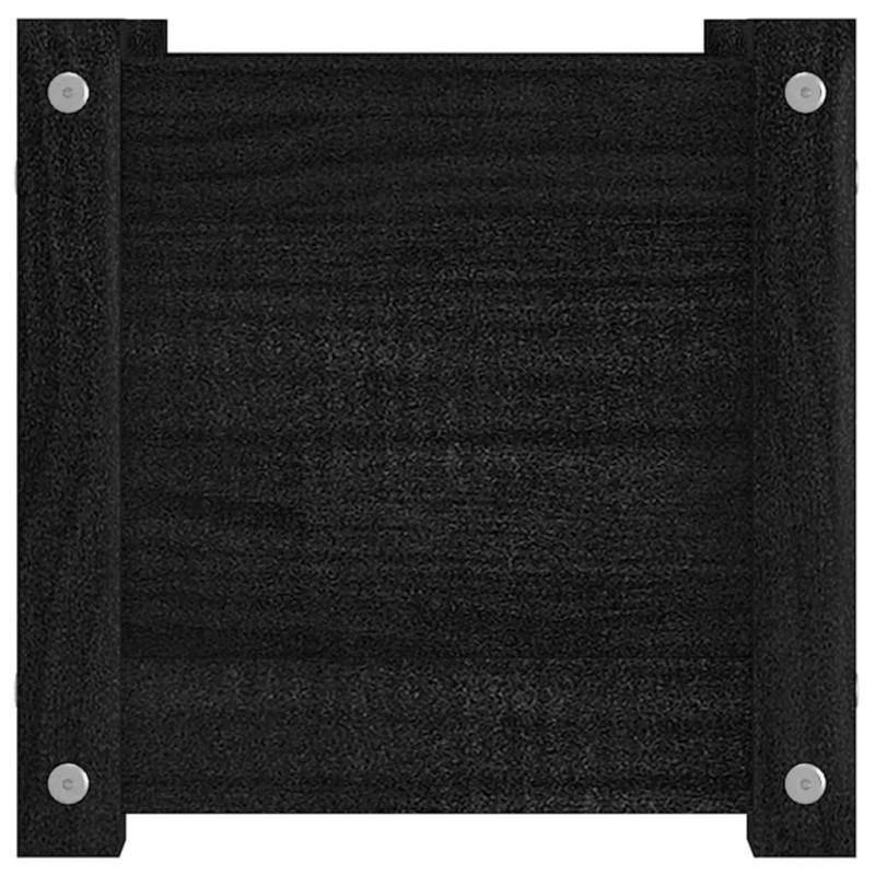 Produktbild för Odlingslåda svart 31x31x31 cm massiv furu