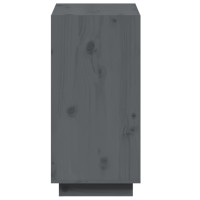 Produktbild för Bokhylla grå 60x35x71 cm massiv furu