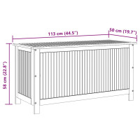 Produktbild för Dynbox 113x50x58 cm massivt akaciaträ
