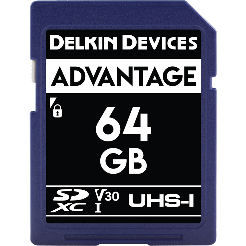 Produktbild för Delkin SD Advantage 660X UHS-I U3 (V30) R100/W80 64GB
