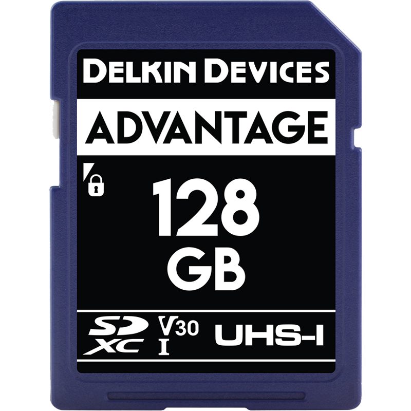 Produktbild för Delkin SD Advantage 660X UHS-I U3 (V30) R100/W80 128GB