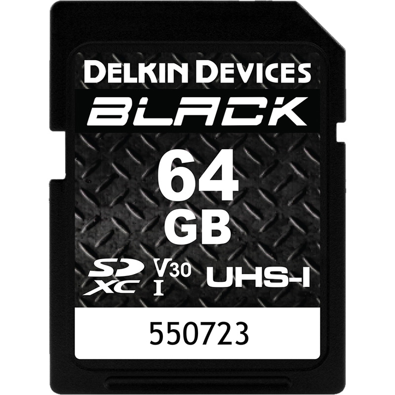 Produktbild för Delkin SDXC BLACK Rugged UHS-I R90/W90 (V30) 64GB
