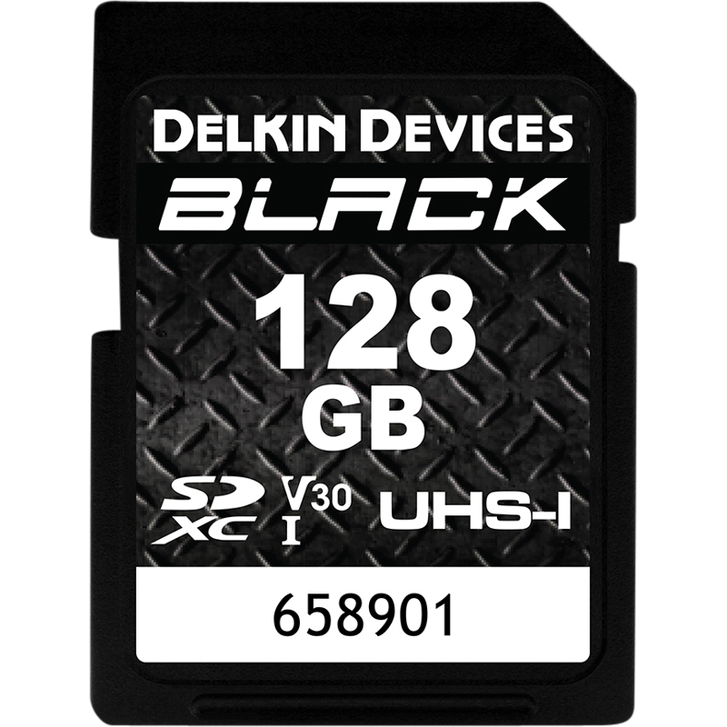Produktbild för Delkin SDXC BLACK Rugged UHS-I R90/W90 (V30) 128GB