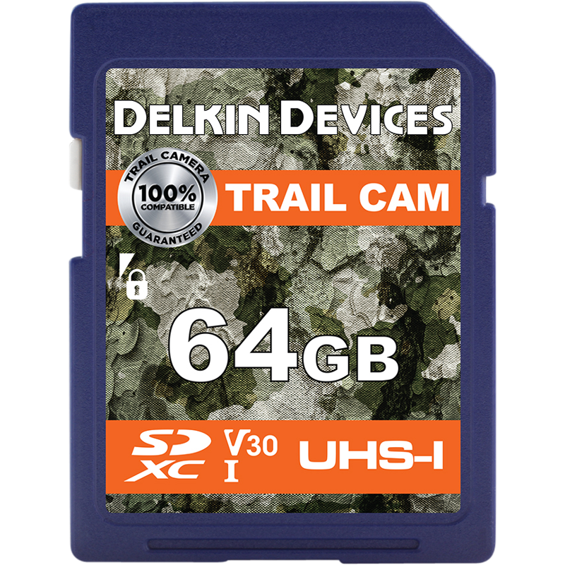 Produktbild för Delkin SDXC Trail Cam R100/W50 (V30) 64GB