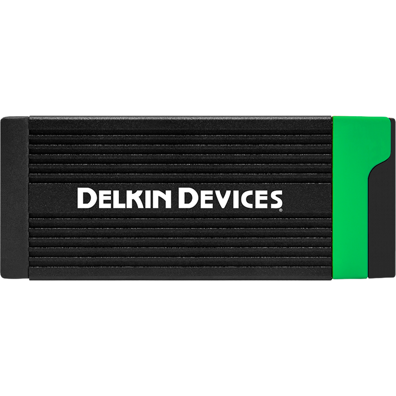 Produktbild för Delkin Cardreader CFexpress Type B & SD UHS-II (Type C to C & Type C to A Cables)