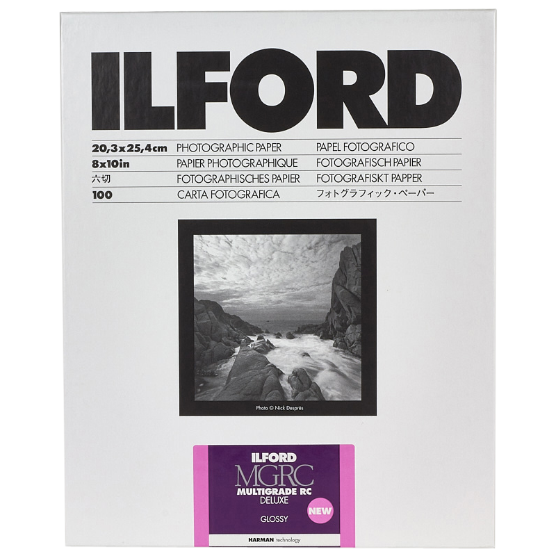 Produktbild för Ilford Multigrade RC Deluxe Glossy 20.3x25.4cm 100