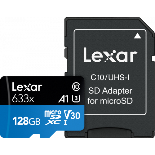 LEXAR Lexar 633X microSDHC/SDXC w/adap (V30) R95/W45 128GB