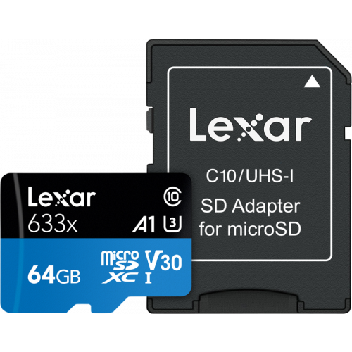 LEXAR Lexar 633X microSDHC/SDXC w/adap (V30) R95/W45 64GB