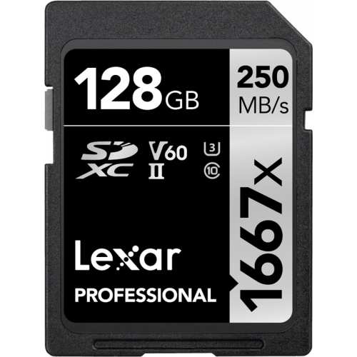 LEXAR Lexar SDXC Pro 1667X UHS-II U3 R250/W120 (V60) 128G