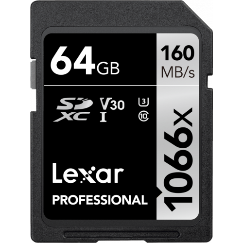 LEXAR Lexar SDXC Pro 1066x U3 UHS-I R160/W70 (V30) 64GB