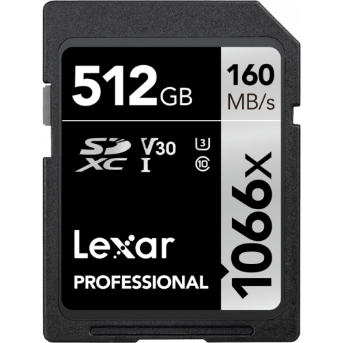 LEXAR Lexar SDXC Pro 1066x U3 UHS-I R160/W120 (V30) 512GB