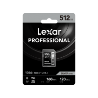 Produktbild för Lexar SDXC Pro 1066x U3 UHS-I R160/W120 (V30) 512GB