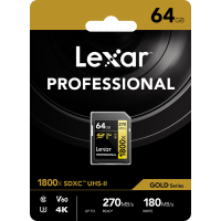 Produktbild för Lexar SDXC Pro 1800x U3 UHS-II R280/W210 (V60) 64GB