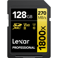 Produktbild för Lexar SDXC Pro 1800x U3 UHS-II R280/W210 (V60) 128GB