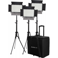 Produktbild för Kit Nanlite 3 light kit 1200CSA w/Trolley Case & Light Stand